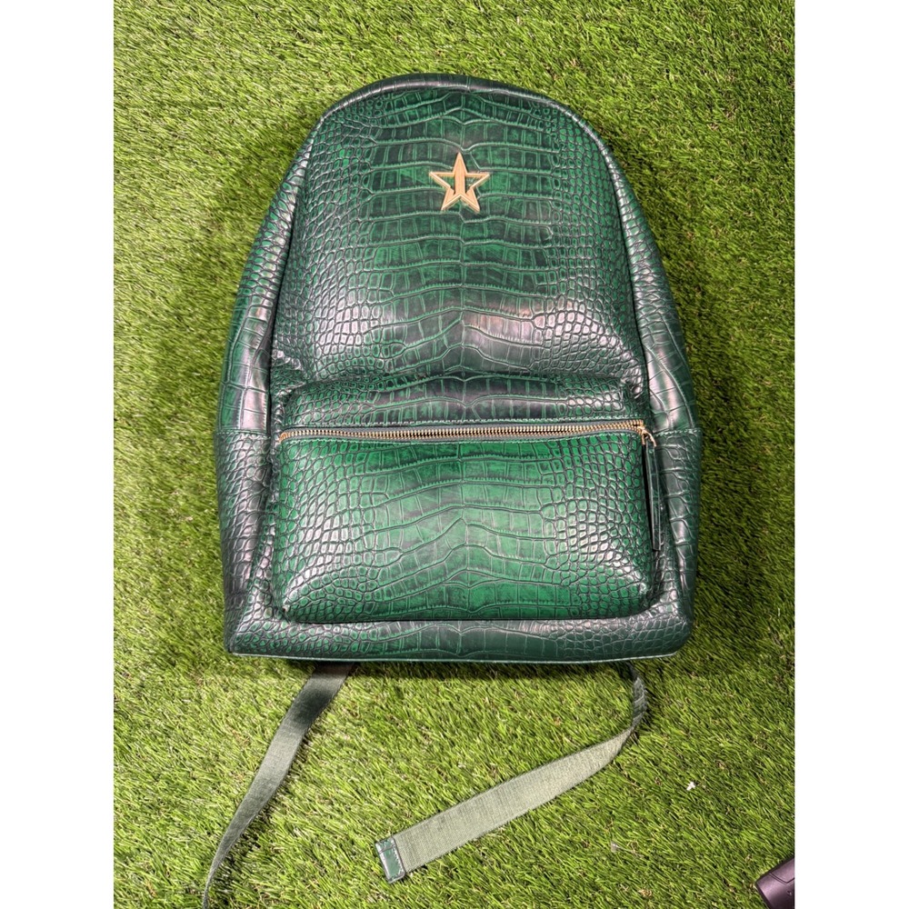 Jeffree‎ Star Crocodile Embossed Star Logo Backpack Green